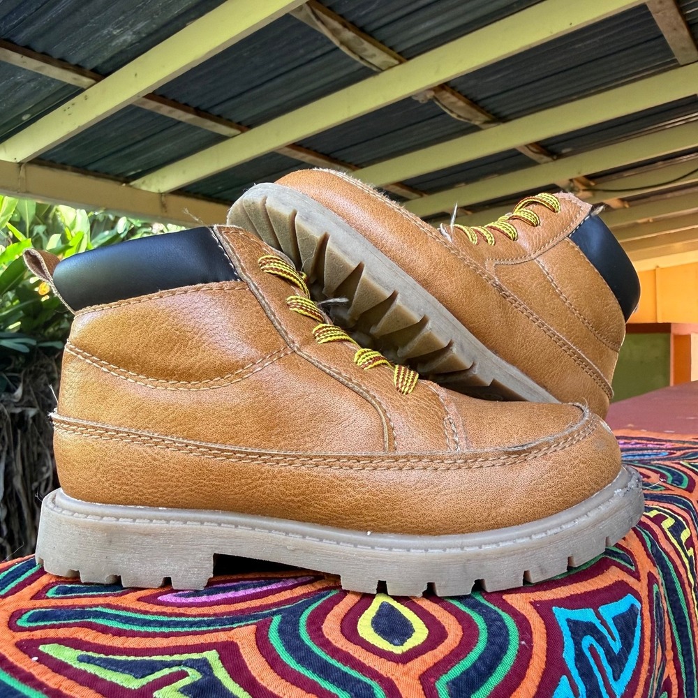 Carters Trail Boots Kids Size 10M Brown Lace Up Side Zip